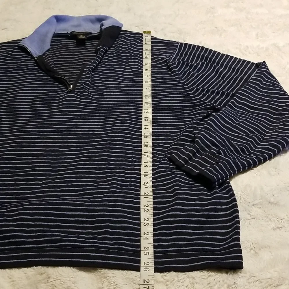 Banana Republic Pullover Sweater Mens XL Stretch Pima Cotton Striped